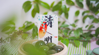 4K实拍清明节24节气传统节日艾草青团实拍视频素材