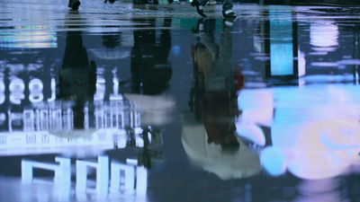 空镜实拍视频素材4k升格下雨天小雨雨水反射街道倒影意境空镜视频实拍