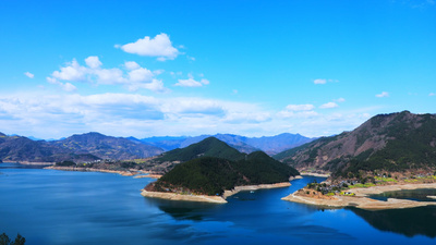 山川春天实拍视频素材4k延时乡村湖泊风景自然景色航拍视频