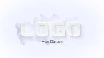 简洁企业水墨晕染LOGO片头片尾演绎AE视频模板
