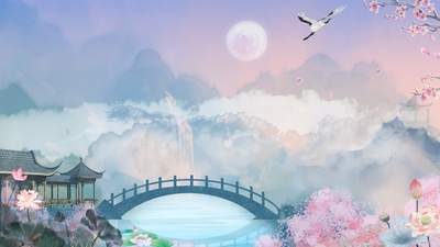 水墨实拍视频素材原创中国风浪漫唯美水墨画视频古风水墨风诗词朗诵背景AE模板