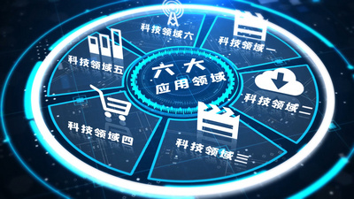 原创科技商务简洁片头数据分类图标文字展示AE模板