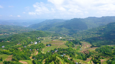 山川春天实拍视频素材4K航拍春回大地万物复苏农田山川大景
