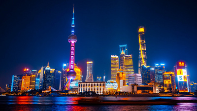上海实拍视频素材8K震撼上海夜晚陆家嘴外滩繁华灯光秀夜景延时
