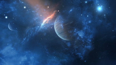 星球宇宙星空梦幻蓝色背景视频模板