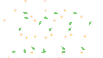 白色小花绿叶底纹花瓣落下漂浮视频动态素材带通道mov