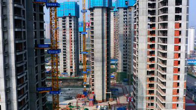 4K实拍城市建房地产工程楼房视频素材