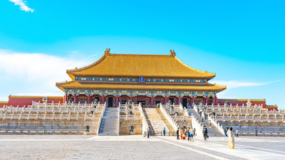 8K大范围延时震撼北京故宫金銮殿正面全景