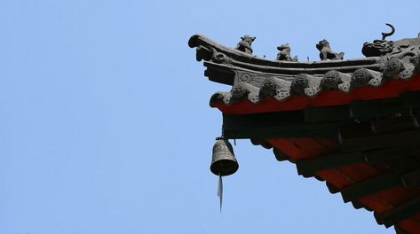 4k治愈意境枫树上悬挂的日式风铃空镜