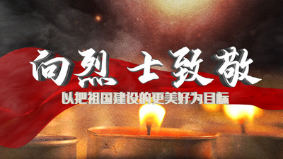 缅怀革命烈士清明节高清视频素材缅怀革命烈士向烈士致敬AE片头模板