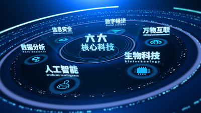 高清视频素材原创科技信息文字分类展示AE动态ppt模板