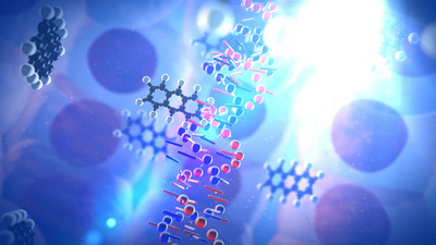 彩色3d病毒医学分子视频背景