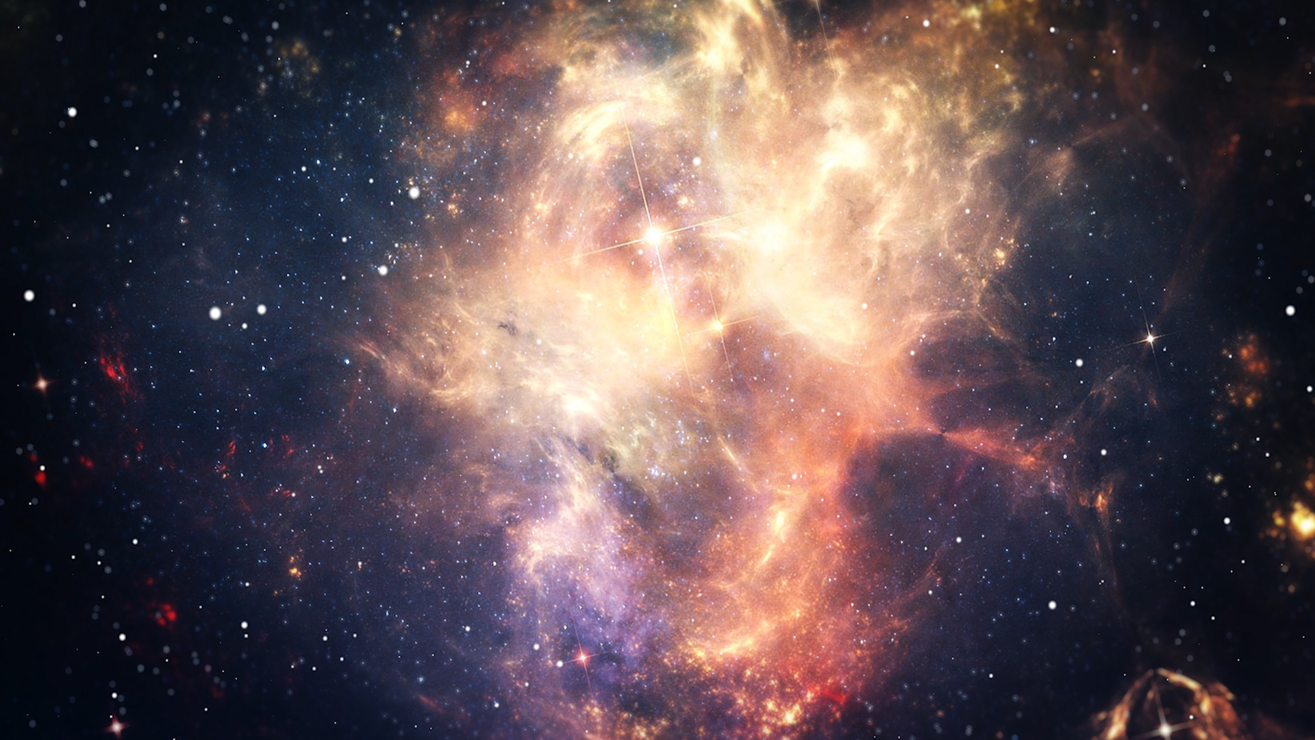 4K金色梦幻宇宙星云背景视频背景视频特效素材-千库网