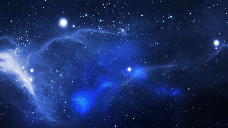 蓝色宇宙星空背景视频背景 千库网