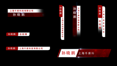 简约企业商务感字幕条人名条展示ae模板