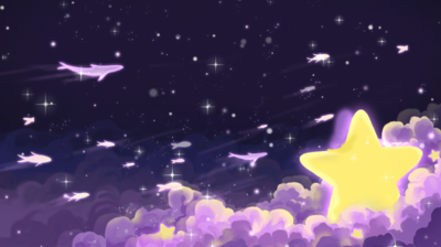 星辰背景图实拍视频素材唯美紫色梦幻世界星辰大海插画背景视频ae素材
