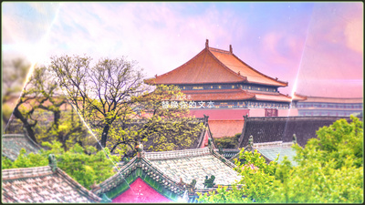 玻璃光泽幻灯片旅游照片相册图文展示ae模板