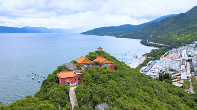 4K航拍云南西山风景区旅游宣传素材