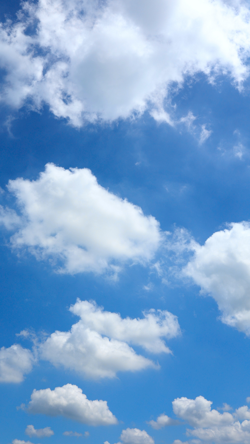 4k竖屏晴天蓝天白云延时背景视频