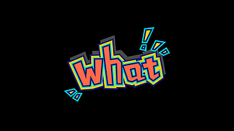 what红色漫画风文字气泡