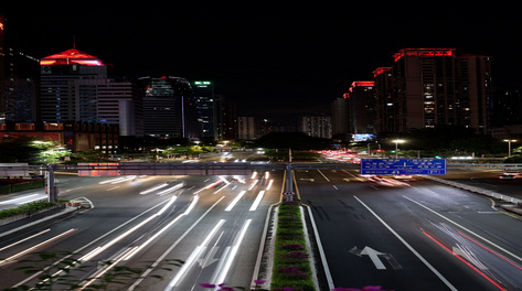 花城大道夜景图片