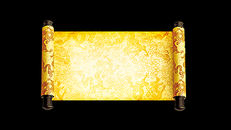 古代卷轴画卷打开通道视频素材