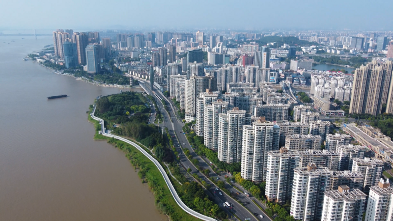4k航拍安徽芜湖城市风貌