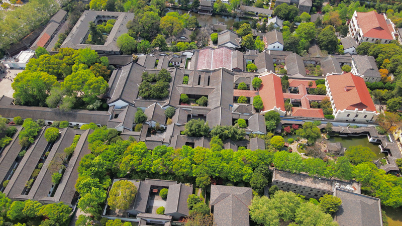 4k航拍江苏省南京市4a景区总统府