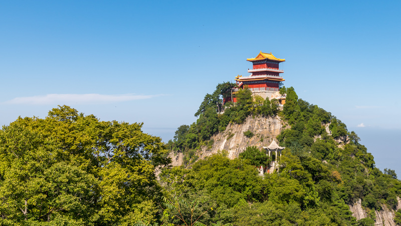 4k延时西安终南山森林公园南五台灵应台