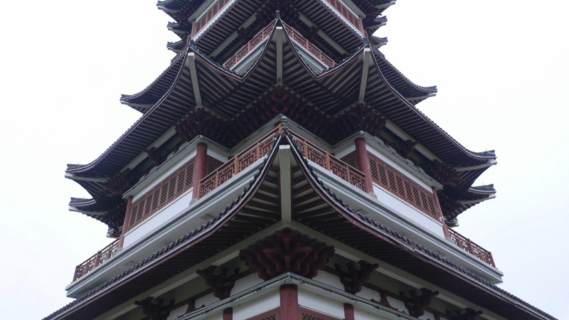 4k实拍中国风古建筑阁楼