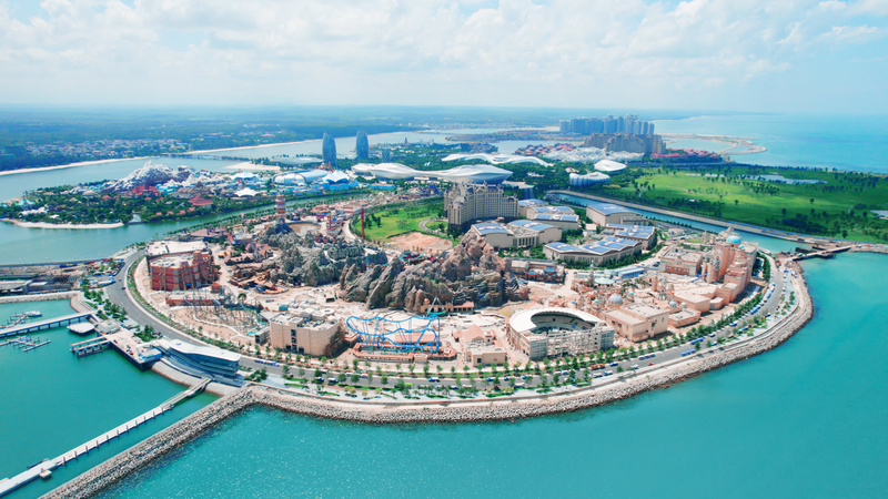 4k震撼航拍海南儋州海花岛环绕俯瞰全景