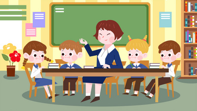卡通教育学习学校mg场景动态视频背景