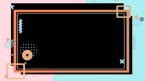 原创综艺节目真人秀几何黄色孟菲斯动态视频边框带通道mov