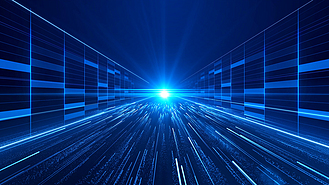 蓝色粒子跑道穿梭科技背景视频ae模板视频素材