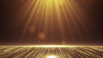 金色光线光束年会颁奖背景视频AE模板