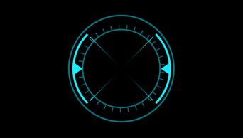 炫酷科技瞄准旋转扫描hud蓝色未来信息挂件