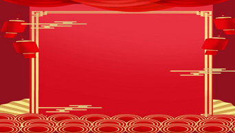 竖屏中国风红宣传春节新年边框背景喜庆视频背景