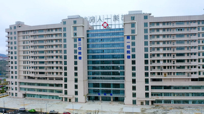 4k航拍城市三甲医院住院部