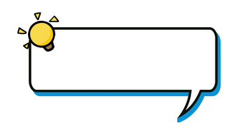 卡通灯泡蓝色方形气泡框对话框文本框视频素材
