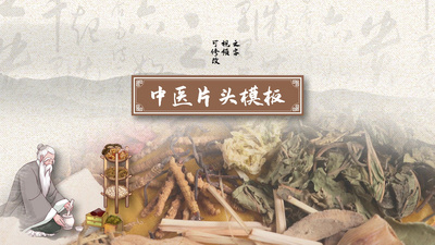 中国风中医文化中药材养生节目宣传片头模板
