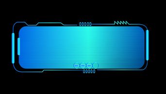 科技蓝色渐变边框标题框标题栏