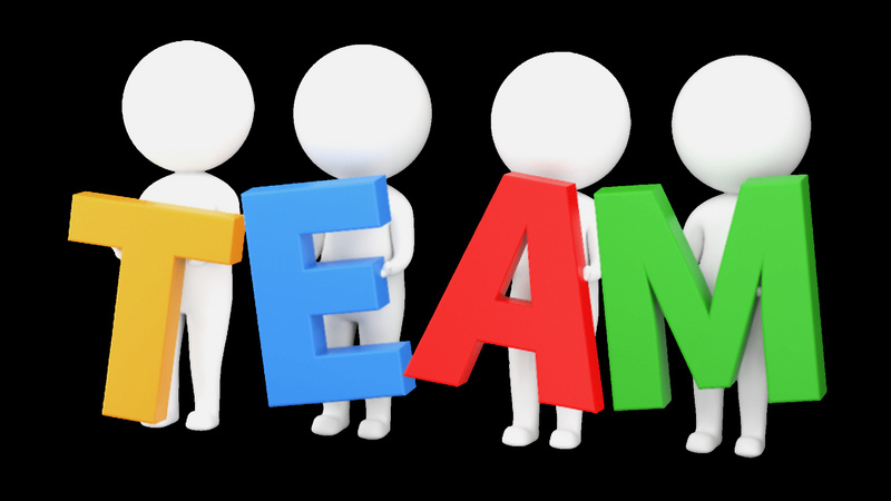 c4d白色3d立体team团队小人团队合作视频特效素材-千库网