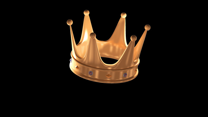 c4d仿真立体金色皇冠3d立体