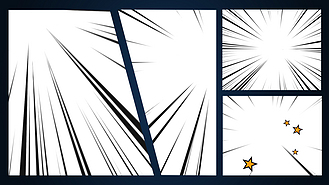 动漫头像冷酷黑白图片素材_动漫简约黑白线条漫画风格促销简约边框