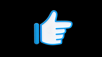 蓝色向右手指箭头符号方向3d立体c4d素材