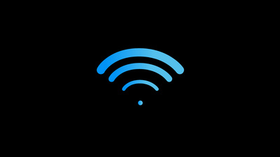 WiFi无线网信号蓝色渐变图标带通道素材