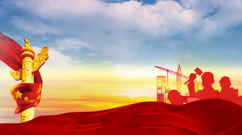 原创五一劳动节致敬劳动者红色视频背景