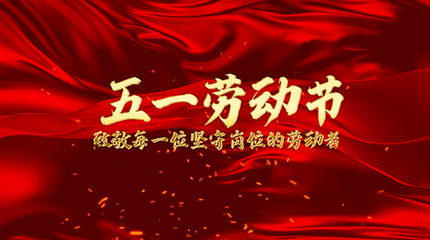 大气五一劳动节图文相册致敬劳动者视频ae模板