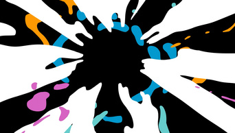 彩色mg动画遮罩转场ae模板