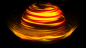 原创视频特效元素游戏特效金色能量罩旋转光效光